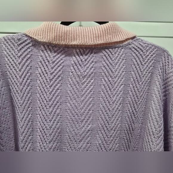 Bibi Colorblock Collared Sweater – XL - Picture 10 of 16